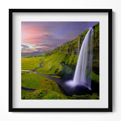 Obraz v rámu efektivní Polovina a vodopádová krajina