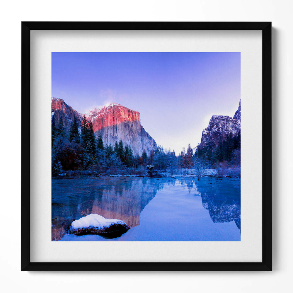 Obraz v rámu efektivní Zimní krajina jezera