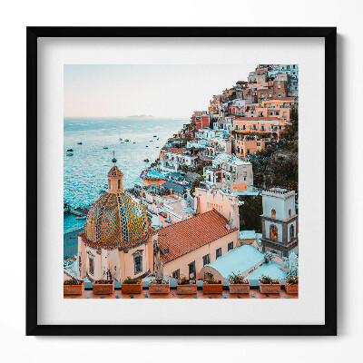 Obraz v rámu efektivní Positano Pobřeží Amalfi Itálie