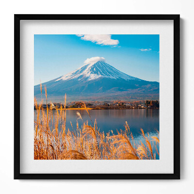 Obraz v rámu efektivní Krajina hory Fudži Japonsko