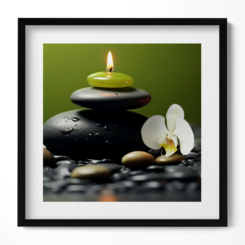 Obraz v rámu efektivní Zen relaxační příroda a kameny