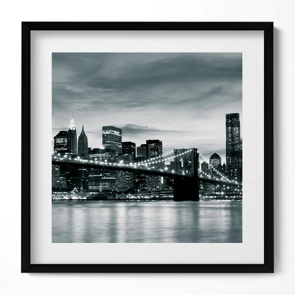 Obraz v rámu efektivní Brooklyn Bridge Nové panorama