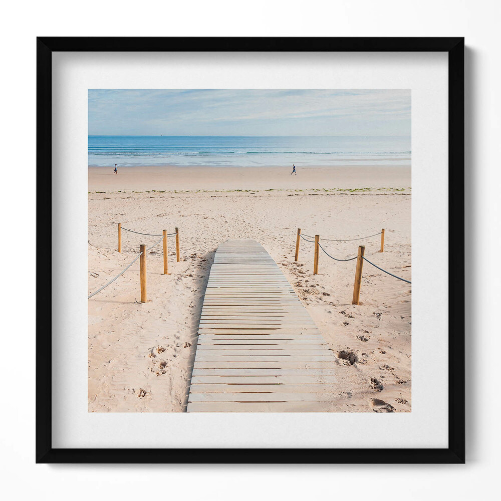 Obraz v rámu efektivní Dřevěná cesta na písku