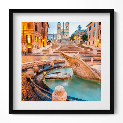 Obraz v rámu efektivní Fontána ve městě