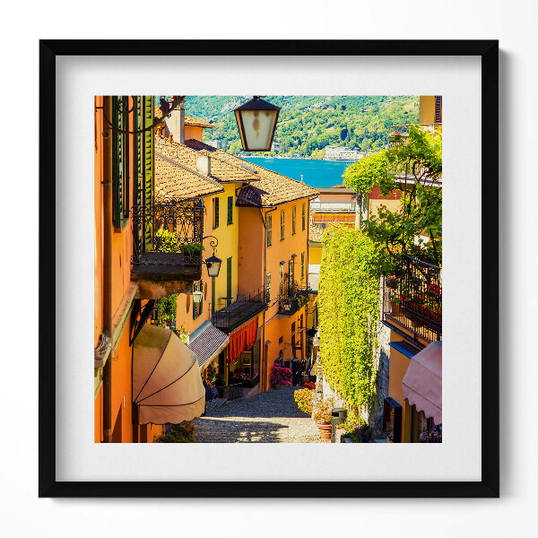Obraz v rámu efektivní Malebná ulice v italském městě