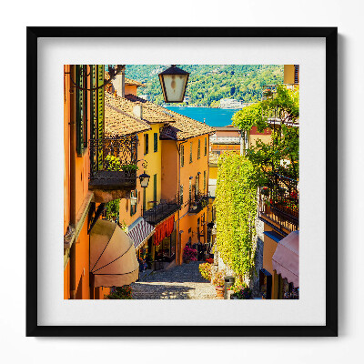 Obraz v rámu efektivní Malebná ulice v italském městě