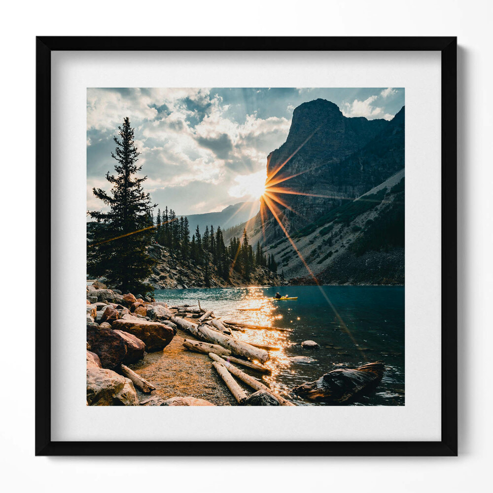 Obraz v rámu efektivní Horská krajina na slunci