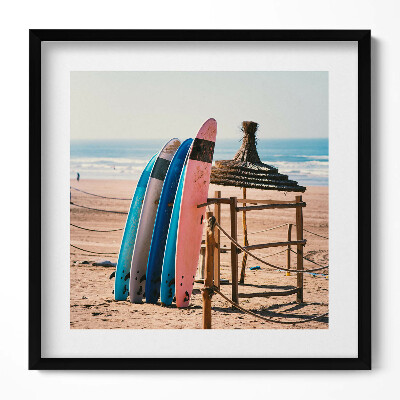 Obraz v rámu efektivní Surfy na pláži