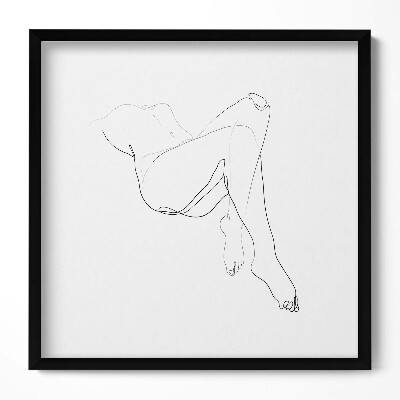 Obraz v rámu efektivní Čárová grafika ženského těla