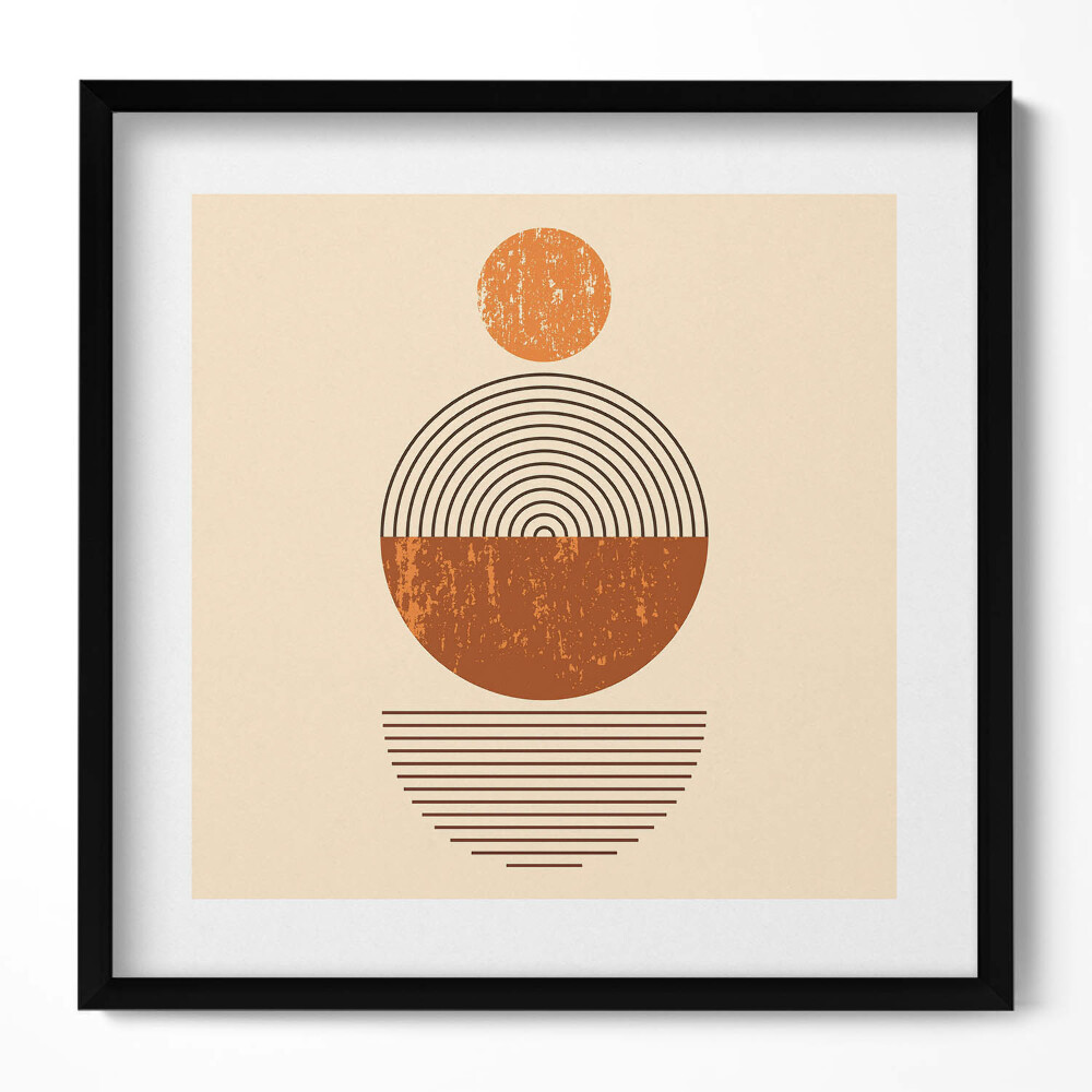 Obraz v rámu efektivní Geometrické umění v boho stylu