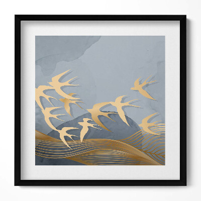 Obraz v rámu efektivní Ilustrace létajících ptáků