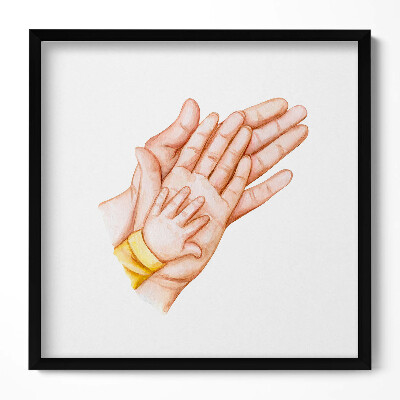 Obraz v rámu efektivní Rodinná ruka ilustrace