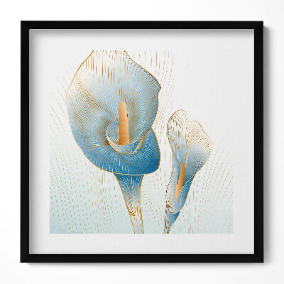 Obraz v rámu efektivní Ilustrace květin se zlatem