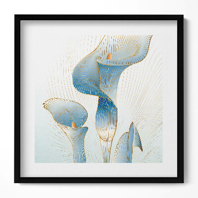 Obraz v rámu efektivní Ilustrace květin se zlatem