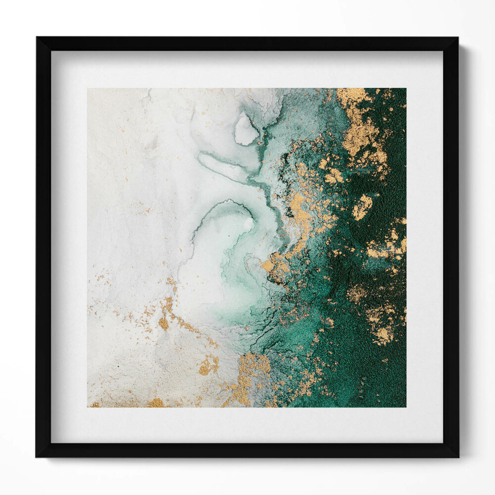 Obraz v rámu efektivní Abstraktní kompozice se zlatem