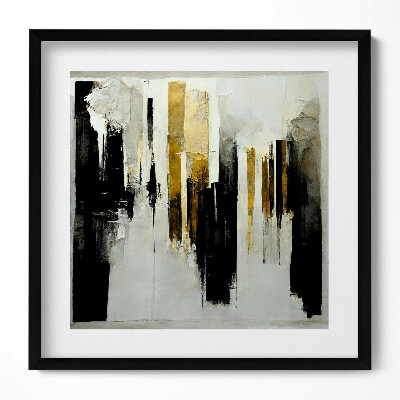 Obraz v rámu efektivní Abstraktní umění se zlatem