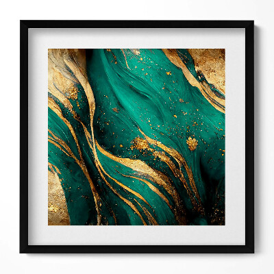 Obraz v rámu efektivní Abstrakce se zlatem