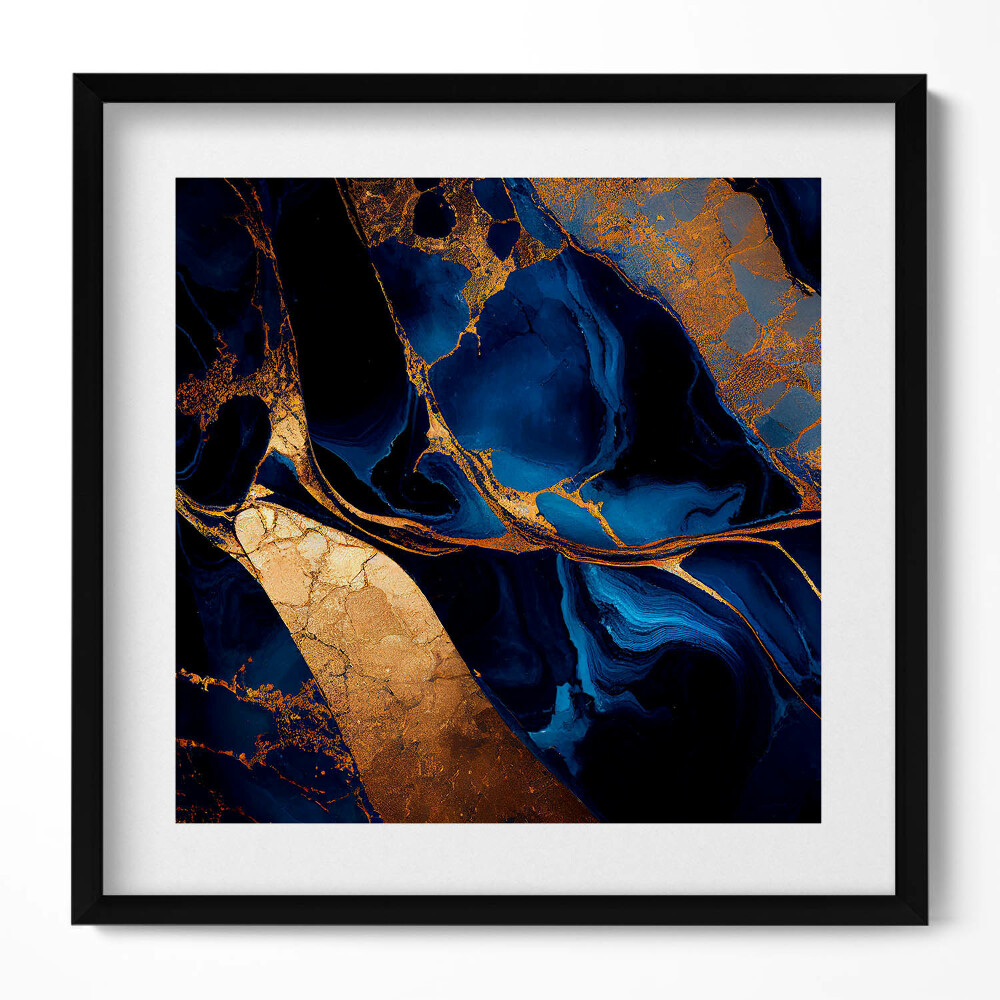 Obraz v rámu efektivní Mramor a zlato textury abstrakce