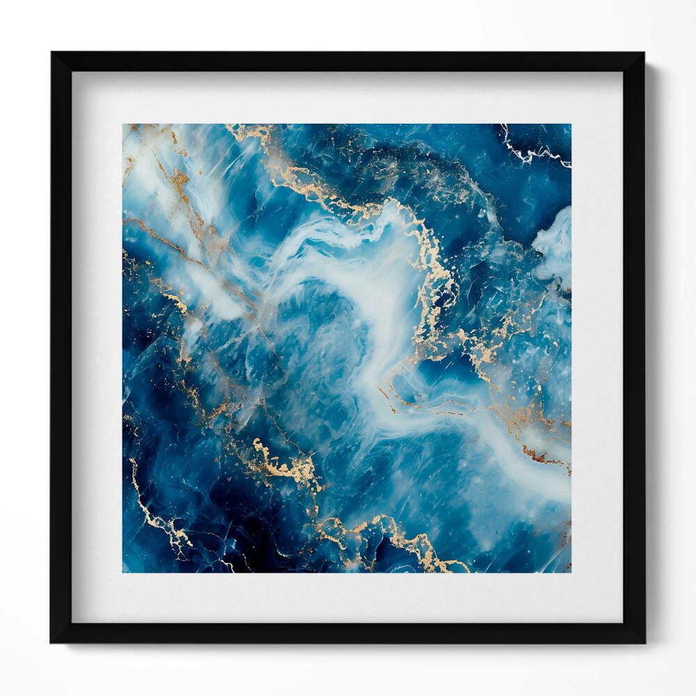 Obraz v rámu efektivní Kamenná textura se zlatem