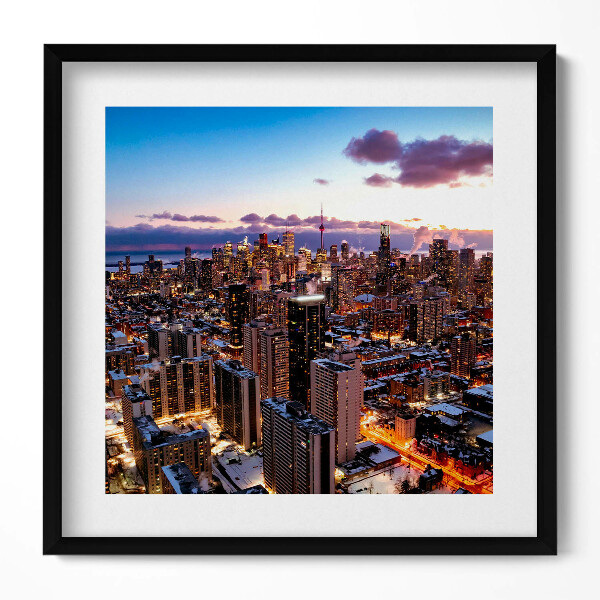 Obraz v rámu efektivní Architektura velkoměsta z ptačí perspektivy