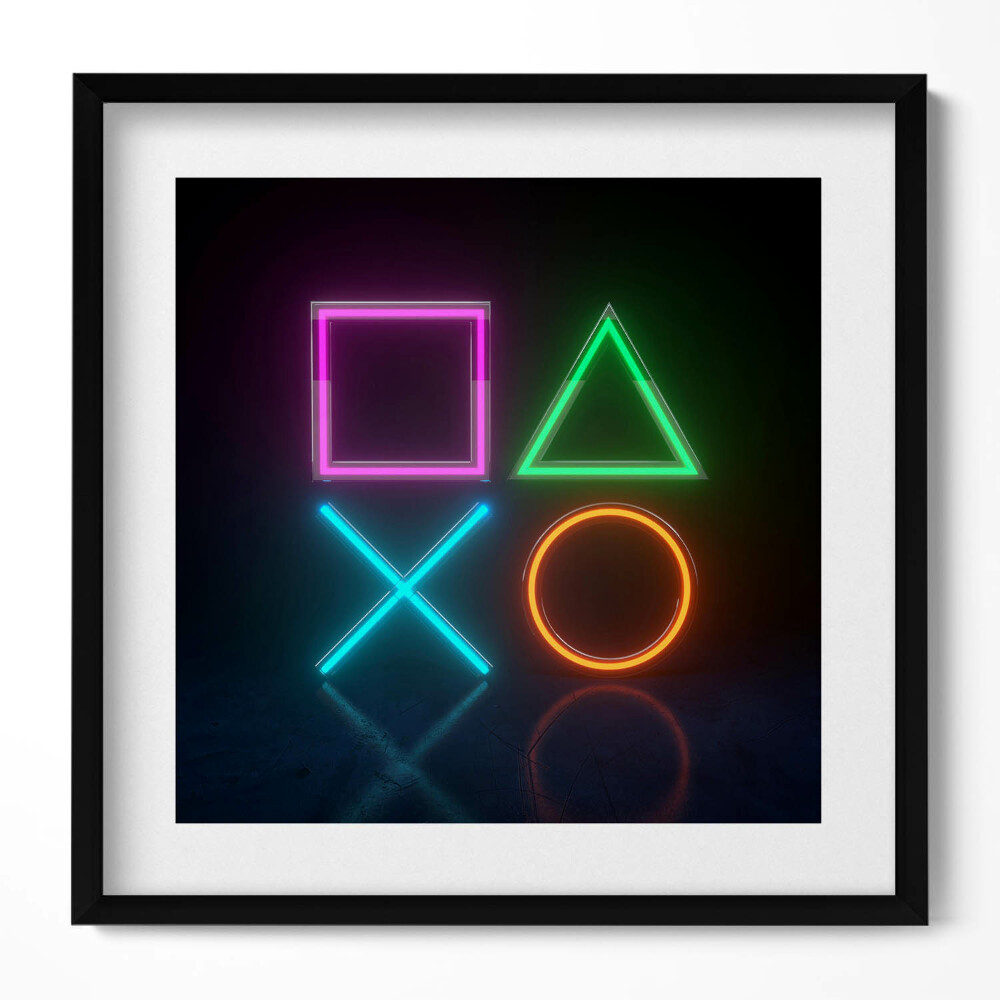 Obraz v rámu efektivní Symboly hráčů - znaky na konzole