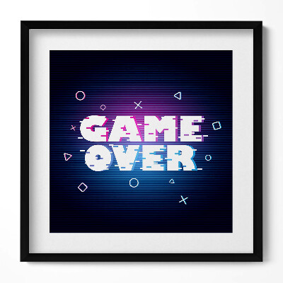 Obraz v rámu efektivní Stylizovaný nápis pro hráče 