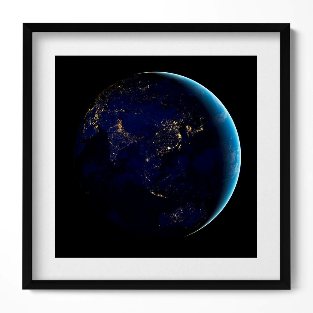 Obraz v rámu efektivní Zeměkoule ve vesmíru