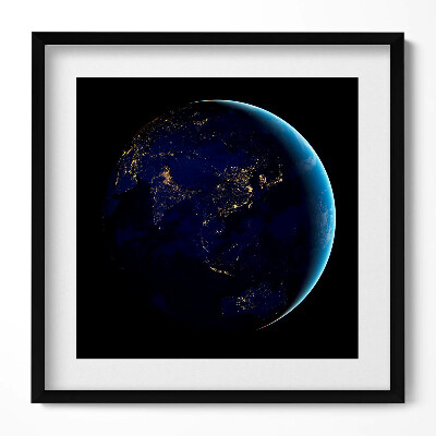 Obraz v rámu efektivní Zeměkoule ve vesmíru