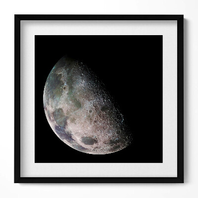 Obraz v rámu efektivní Měsíc na černé obloze