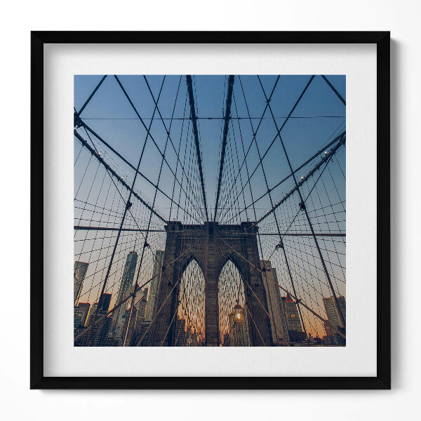 Obraz v rámu efektivní Architektura Brooklyn Bridge v Londýně