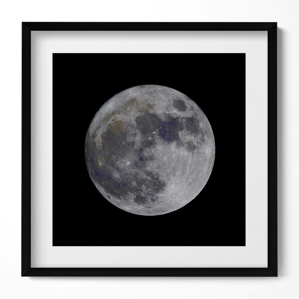 Obraz v rámu efektivní Úplněk na černé obloze