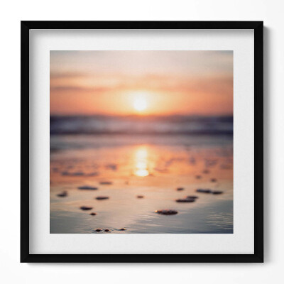 Obraz v rámu efektivní Východ slunce nad vodou
