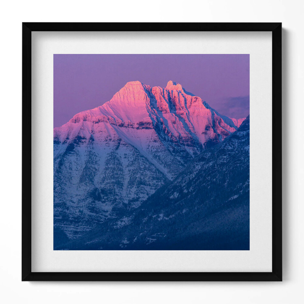 Obraz v rámu efektivní Zimní krajina hor a vody