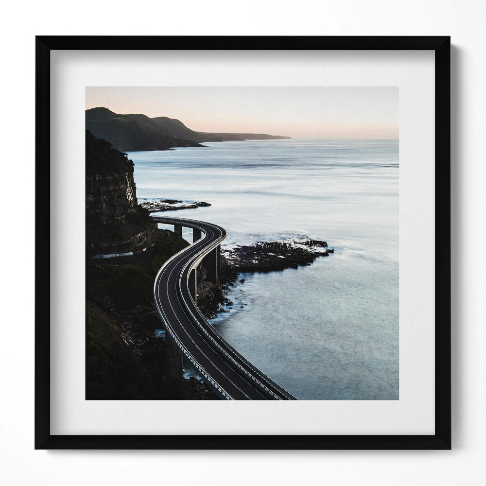 Obraz v rámu efektivní Přímořská cesta z ptačí perspektivy