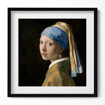 Obraz v rámu efektivní Obraz Dívka s perlou