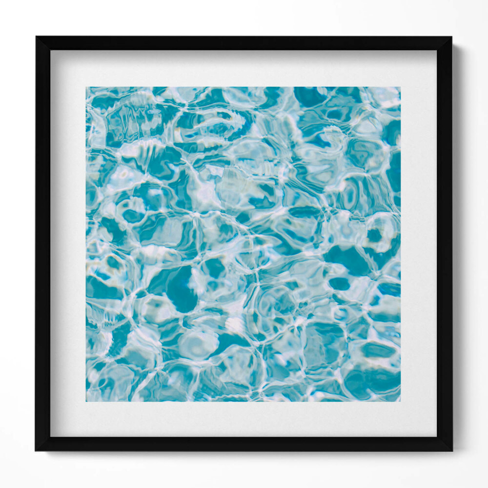 Obraz v rámu efektivní List modré, průhledné vody