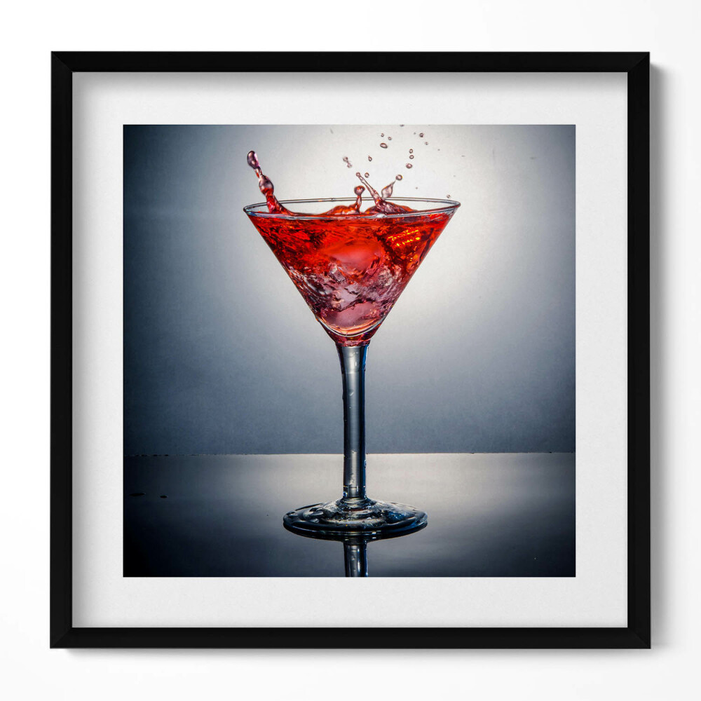 Obraz v rámu efektivní Sklenka martini
