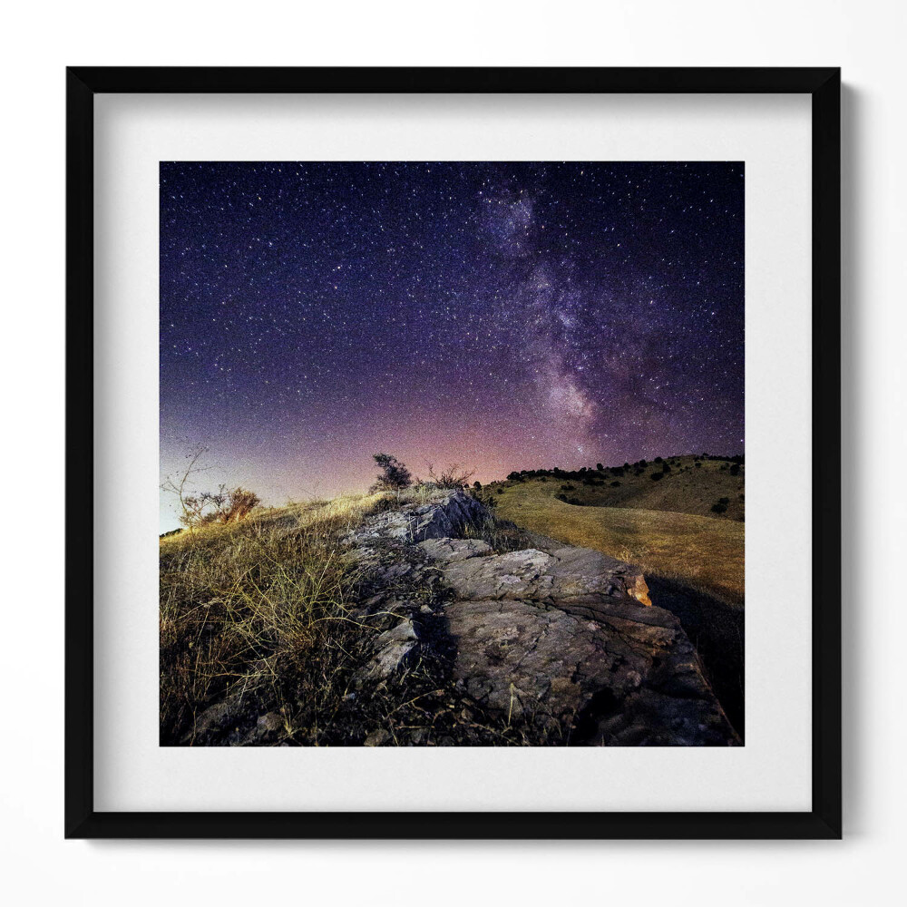 Obraz v rámu efektivní Krajina přírody a hvězdné nebe