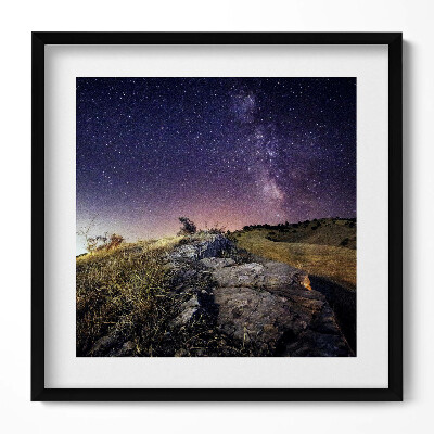Obraz v rámu efektivní Krajina přírody a hvězdné nebe