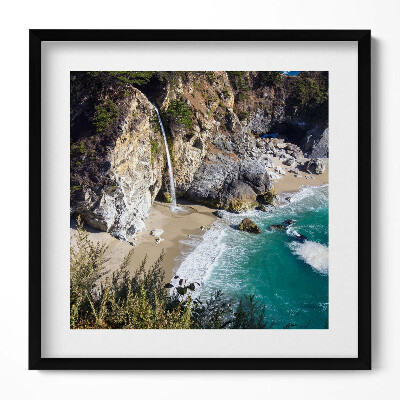 Obraz v rámu efektivní Příroda útes z ptačí perspektivy