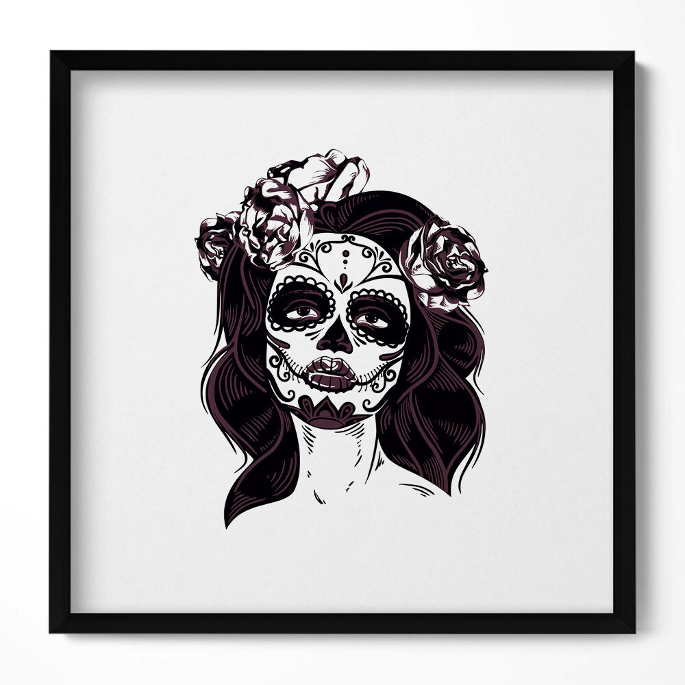 Obraz v rámu efektivní Mexický styl dívka ilustrace