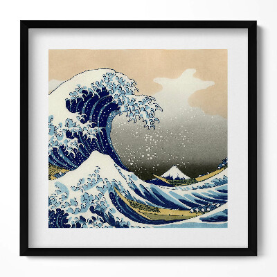 Obraz v rámu efektivní Velká vlna v Kanagawě