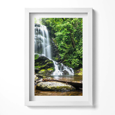 Obraz s rámem elegantní Lesní vodopád