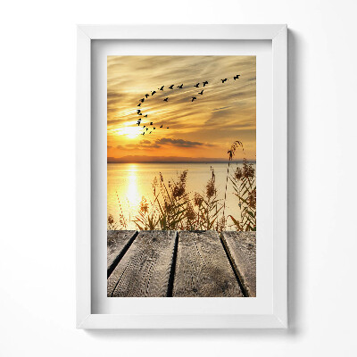 Obraz s rámem elegantní Molo při západu slunce