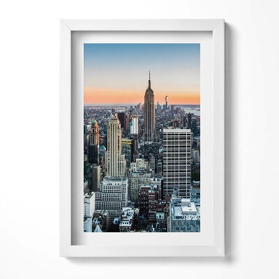 Obraz s rámem elegantní Pohled na architekturu New Yorku