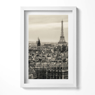 Obraz s rámem elegantní Krajina Paříže a Eiffelova věž