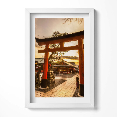 Obraz s rámem elegantní Japonská brána - asijská architektura