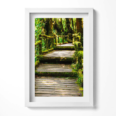 Obraz s rámem elegantní Dřevěný chodník - agroturistika
