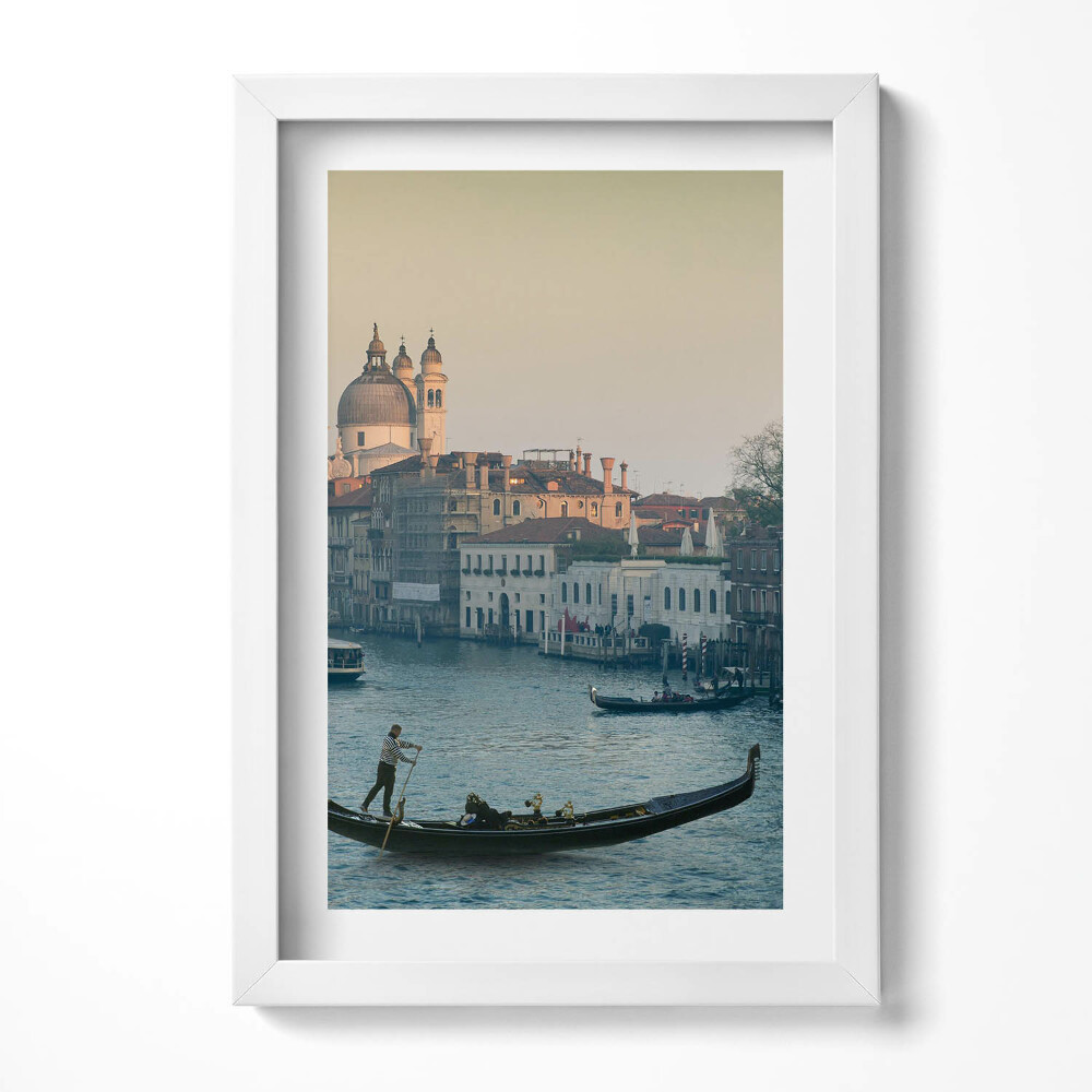 Obraz s rámem elegantní Gondola v Benátkách - Itálie