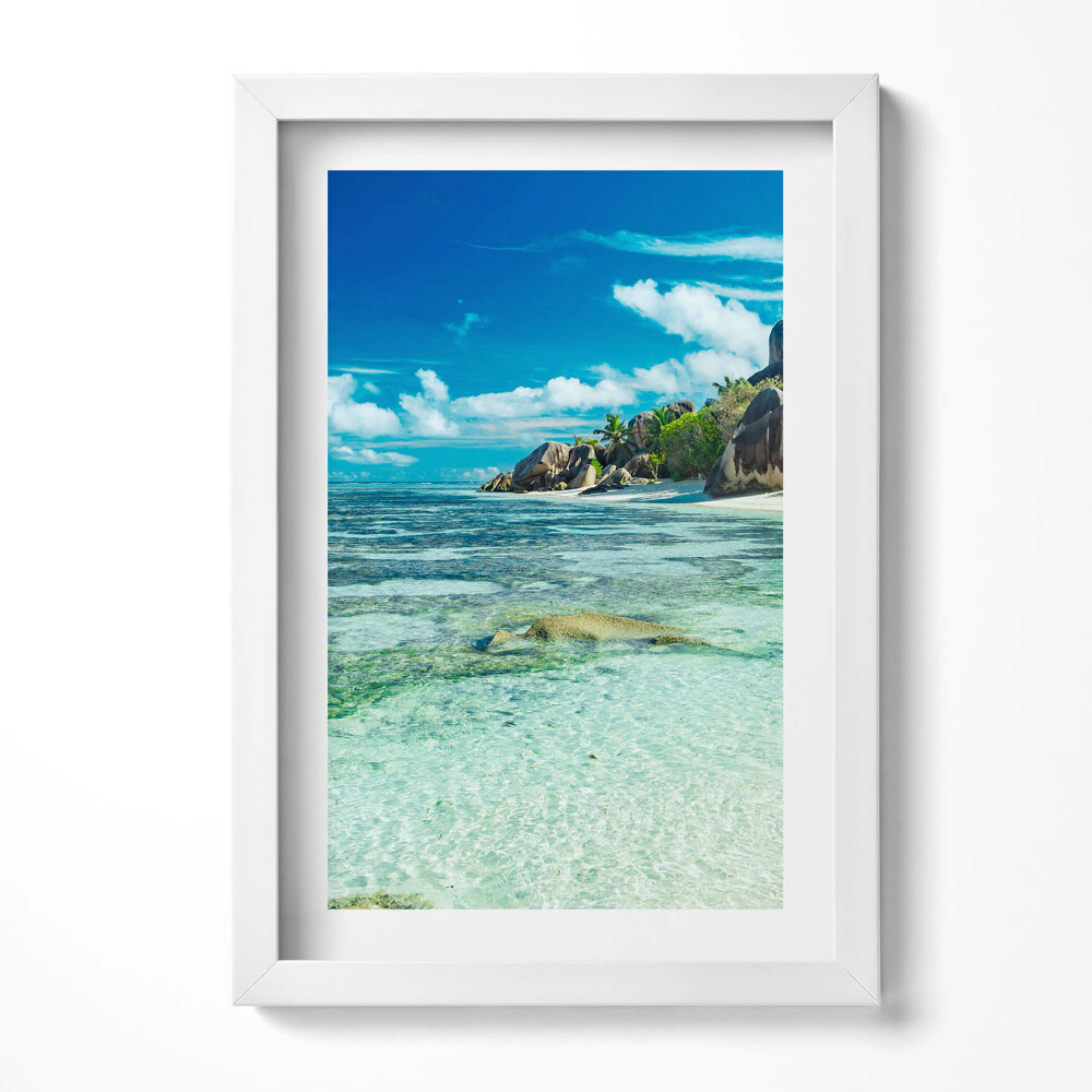 Obraz s rámem elegantní Pohled na čistý oceán